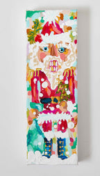 Santa Nutcracker Christmas Painting: 3x9-1