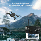 4K HD Dual Camera RC FPV WiFi Portable Wide Angle Foldable Quadcopter Drone