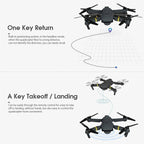 4K HD Dual Camera RC FPV WiFi Portable Wide Angle Foldable Quadcopter Drone