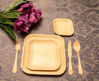 Palm Leaf Plates Square Dinner ALL SIZES Plates 4"-10" Inch (Set of 100/50/25)